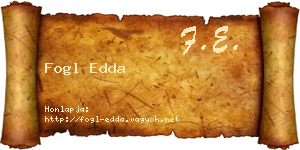 Fogl Edda névjegykártya